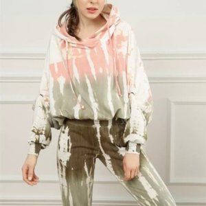 Young Fabulous & Broke Ombre Tie Dye Lounge Set Joggers Hoodie Sweatshirt S/M